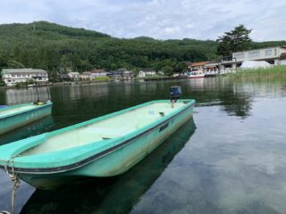 木崎湖ワカサギ釣りボート