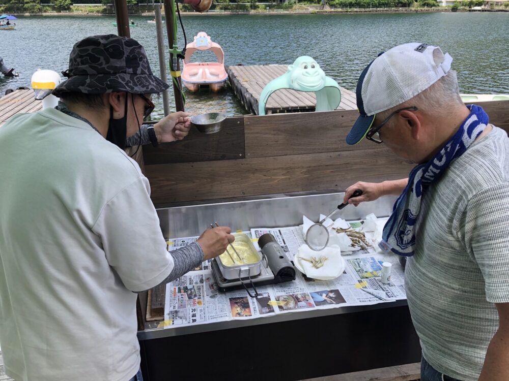 木崎湖のワカサギ釣り&天ぷらオプションをご利用いただきました！