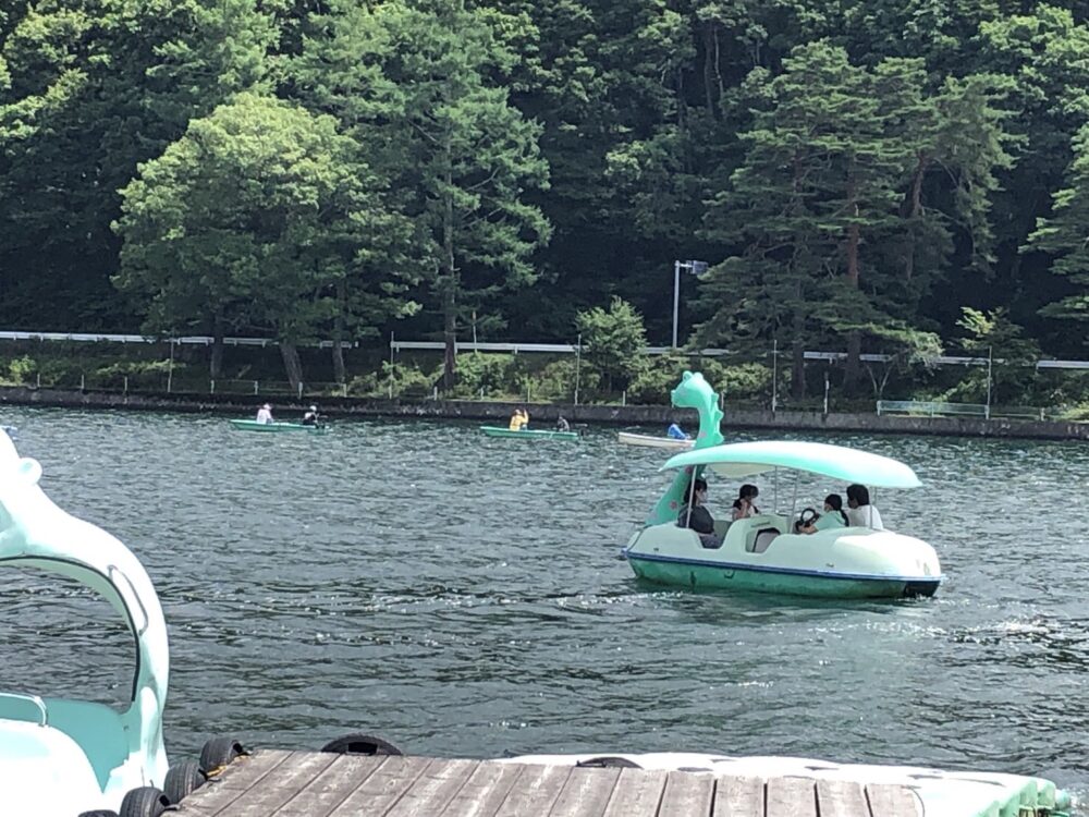 木崎湖のペダルボートをご利用いただきました！