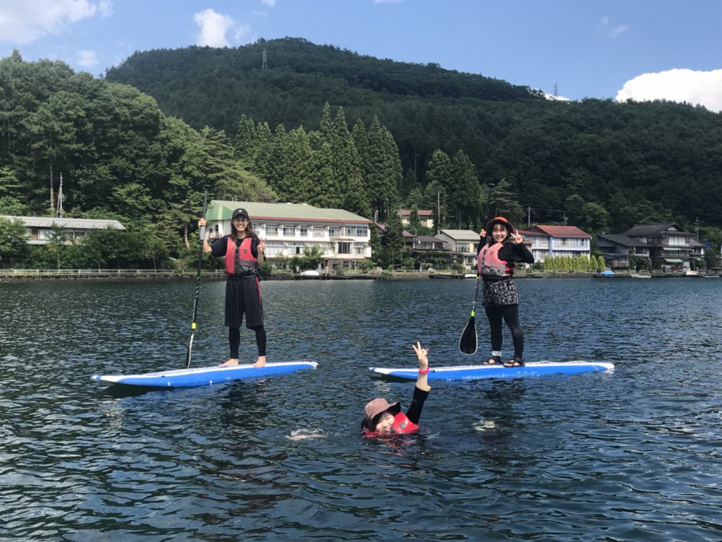 木崎湖レンタルサップのお客様