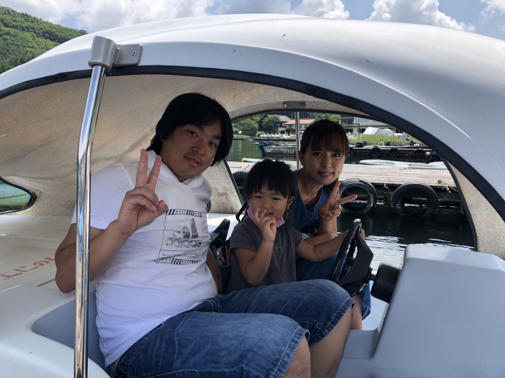 木崎湖モダンボートのペダルボートをお楽しみいただきました！