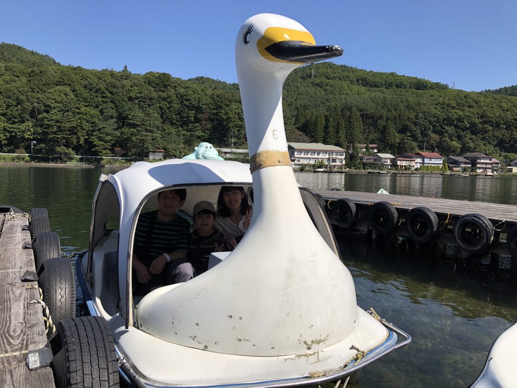 木崎湖のペダルボートをお楽しみいただきました！