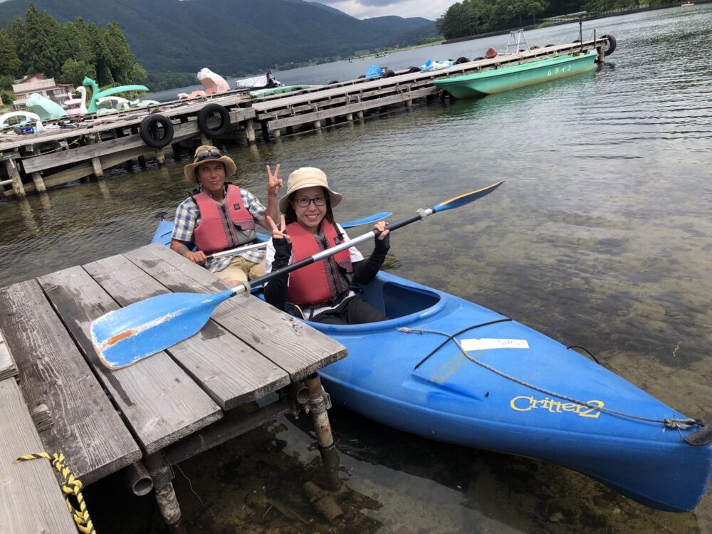 木崎湖で2人乗りカヤックをお楽しみいただきました！