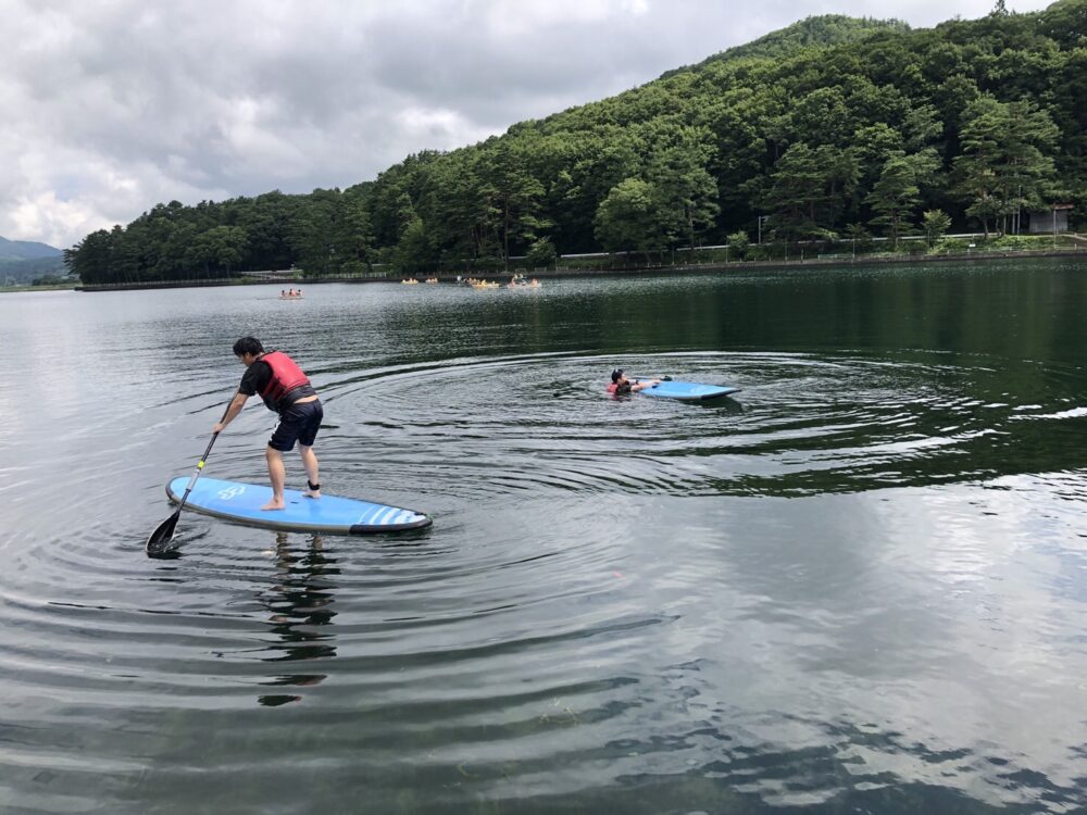 木崎湖でわんちゃんとサップ&木崎湖ではじめてのサップをお楽しみいただきました！