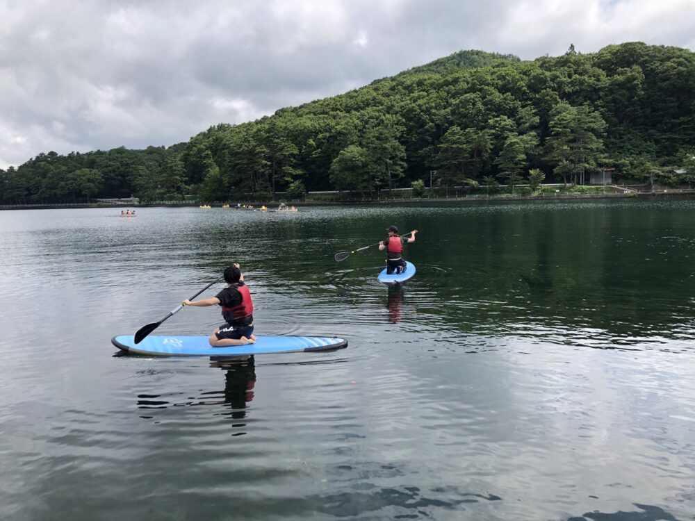 木崎湖でわんちゃんとサップ&木崎湖ではじめてのサップをお楽しみいただきました！