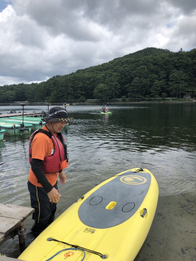 木崎湖でわんちゃんとサップ&木崎湖ではじめてのサップをお楽しみいただきました！