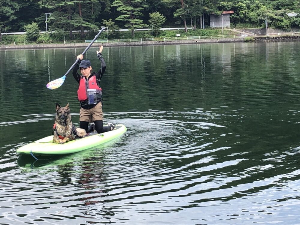 木崎湖のSUPサップを愛犬とお楽しみいただきました！