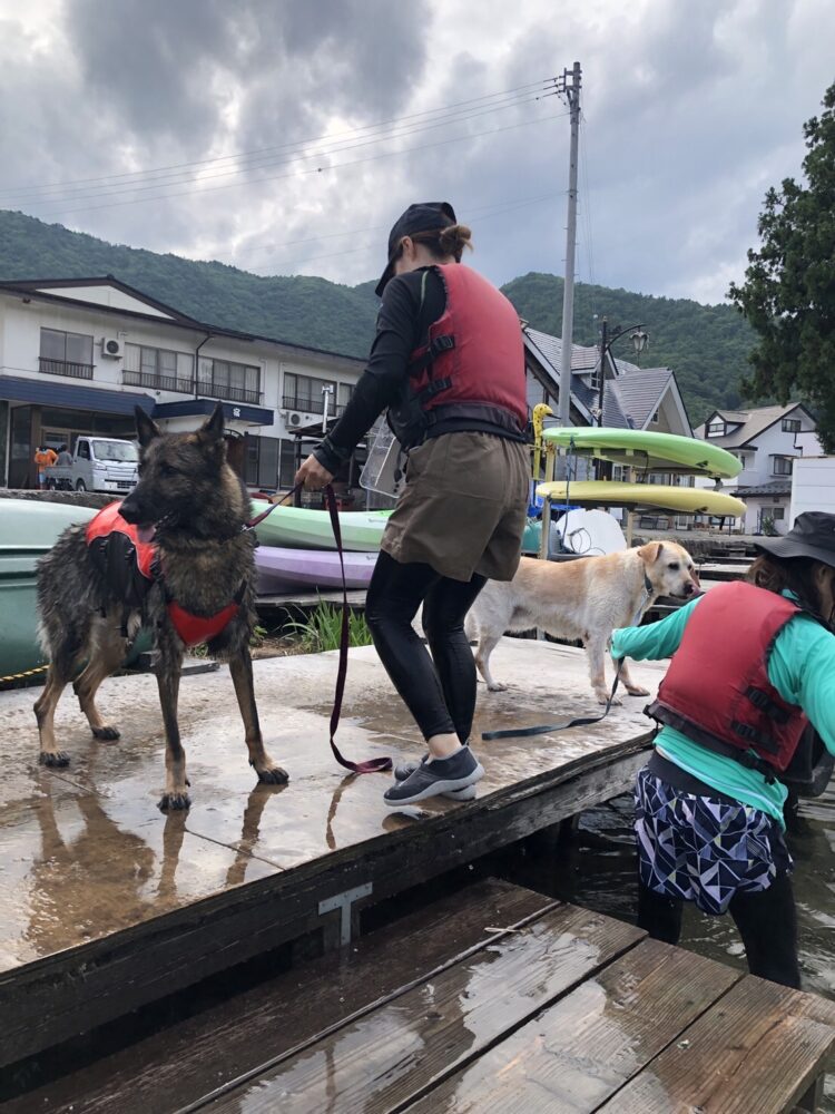 木崎湖のSUPサップを愛犬とお楽しみいただきました！