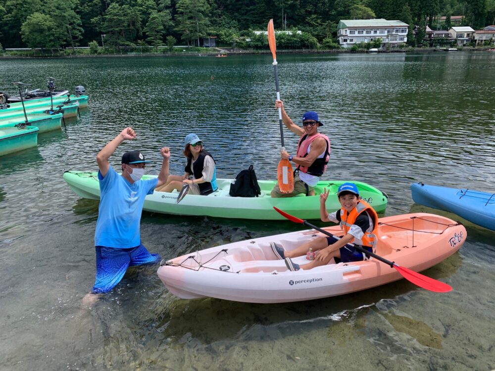 楽しいよー！木崎湖のカヤック本日もお楽しみいただきました！