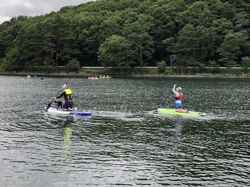 木崎湖のSUPサップ！愛犬と楽しむプランをご利用いただきました！