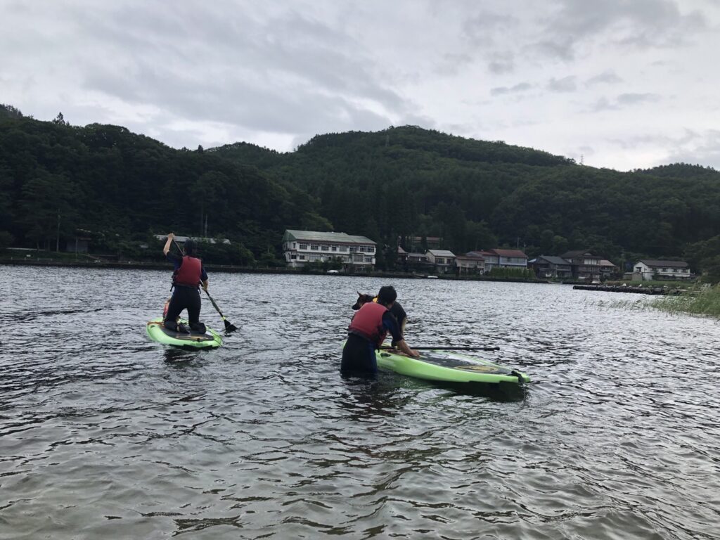 松本、白馬、安曇野、黒部エリアからアクセス良し！木崎湖のサップ愛犬と楽しむプラン今週もご利用いただきました！