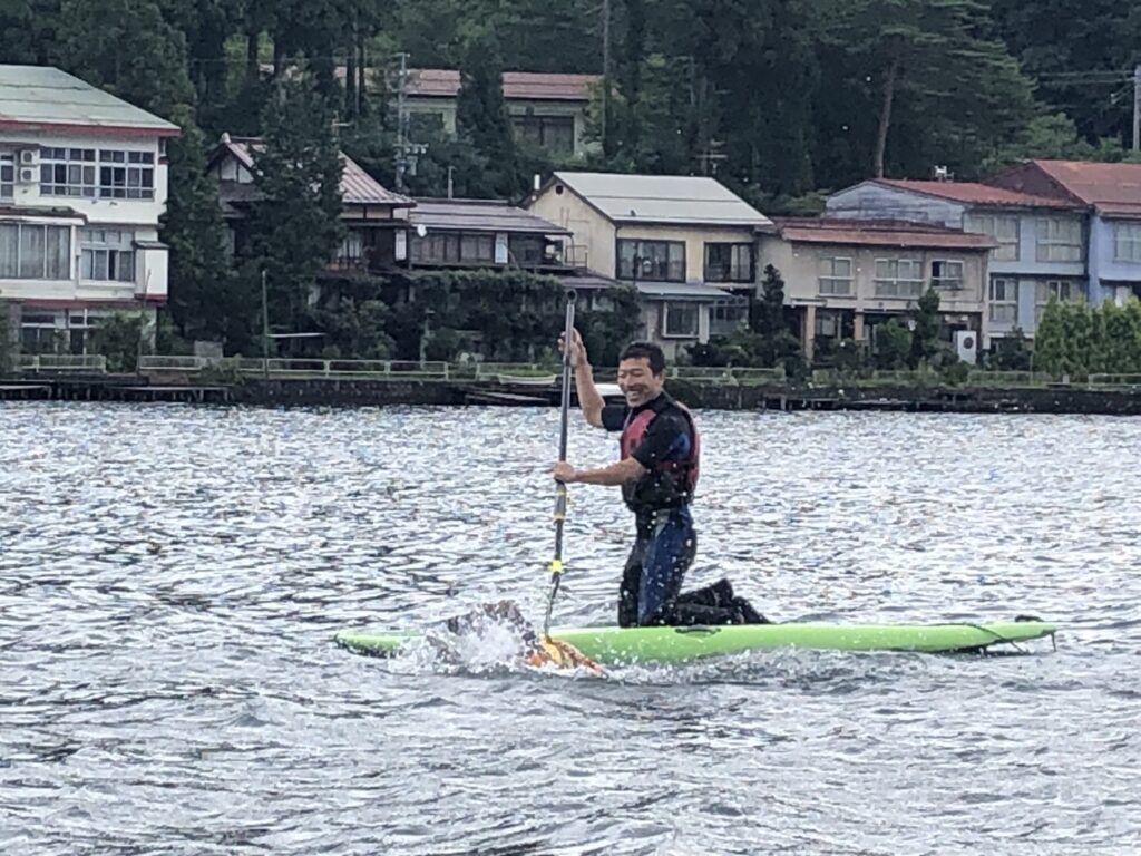 松本、白馬、安曇野、黒部エリアからアクセス良し！木崎湖のサップ愛犬と楽しむプラン今週もご利用いただきました！