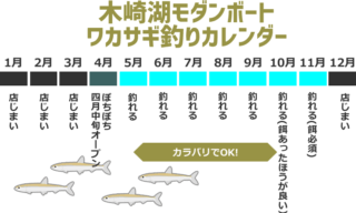 わかさぎ釣りカレンダー