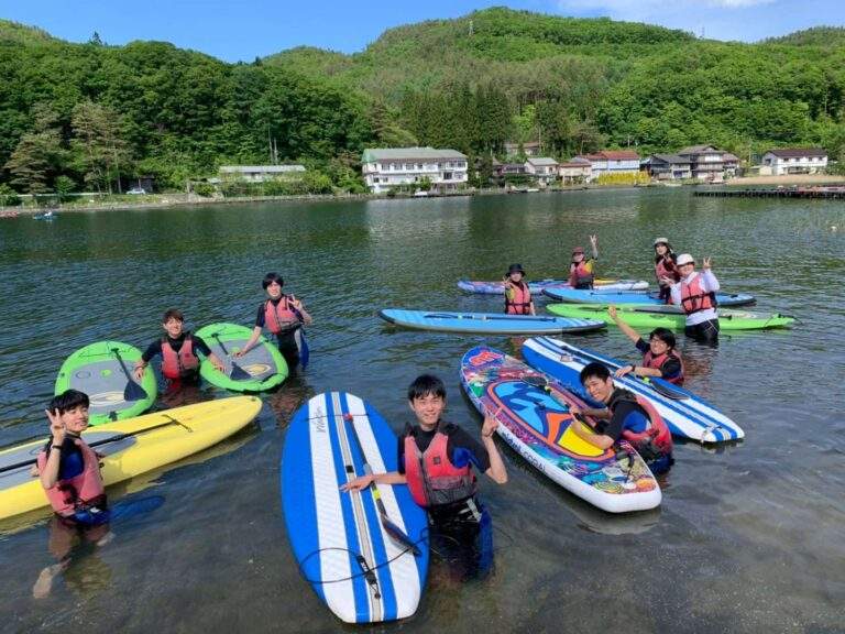 長野県白馬でのレンタルSUP サップ なら初心者歓迎の木崎湖モダンボート　愛犬と楽しむプラン