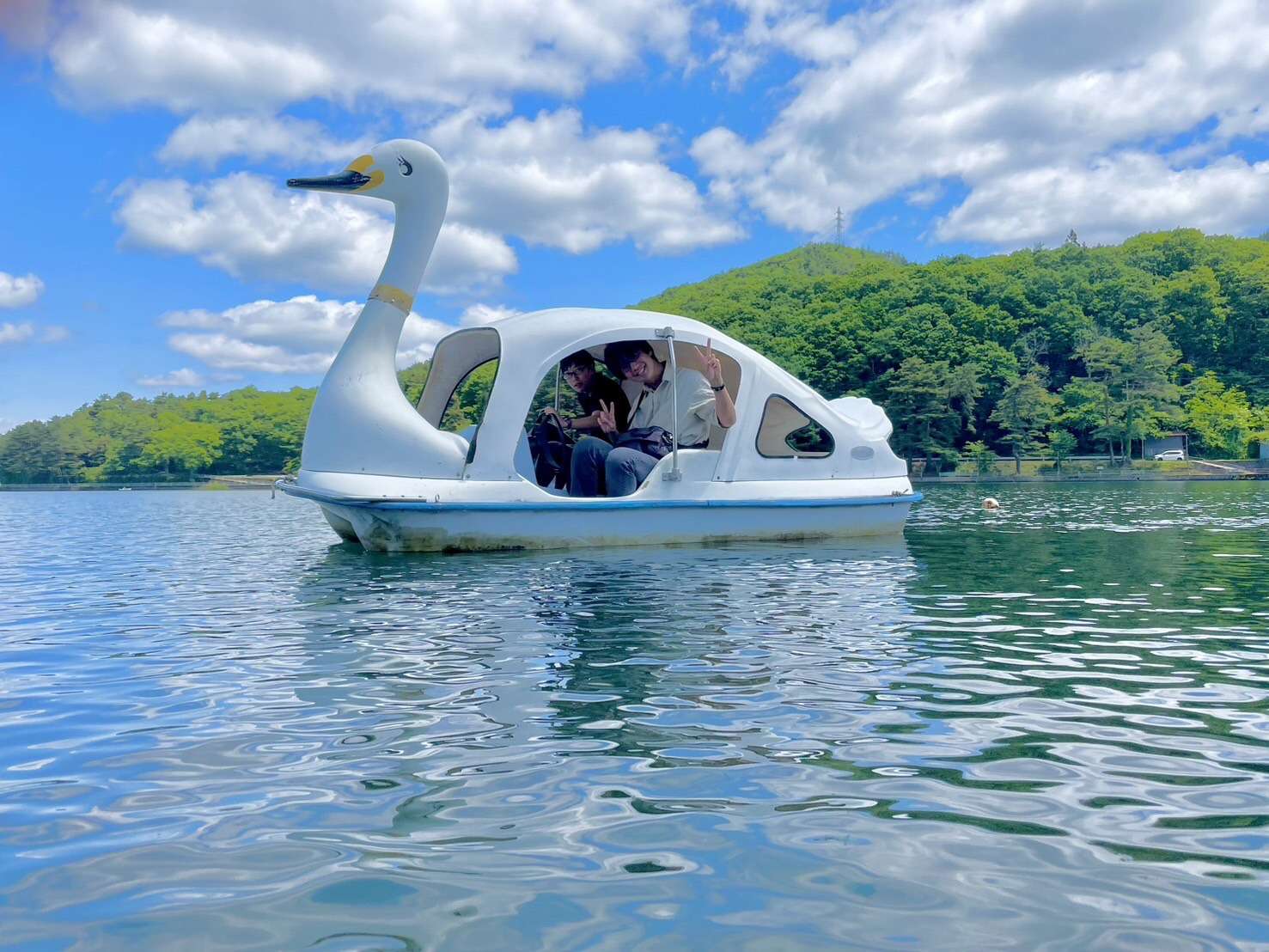 スワンボート、自転車の2点セットをご利用いただきました！ | 木崎湖