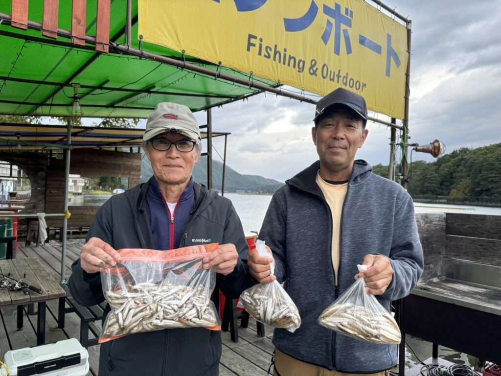 木崎湖ワカサギ釣果情報　10/20