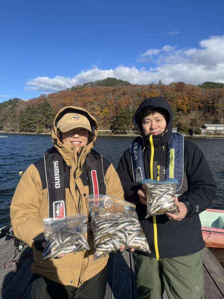 木崎湖ワカサギ釣果情報　11/23