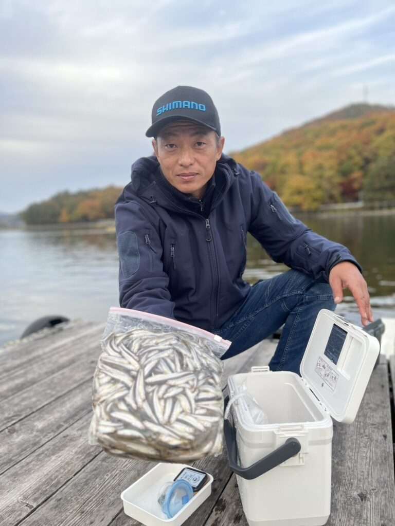 木崎湖ワカサギ釣果情報　11/8