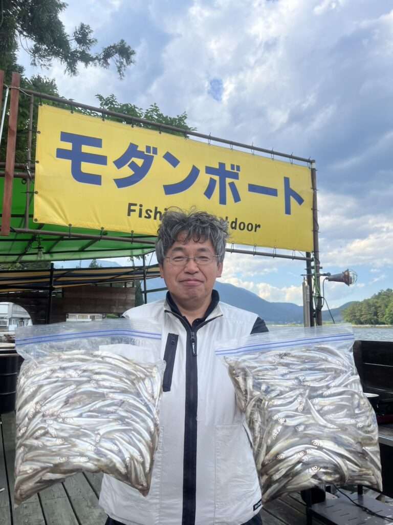 木崎湖ワカサギ釣果情報　6/14