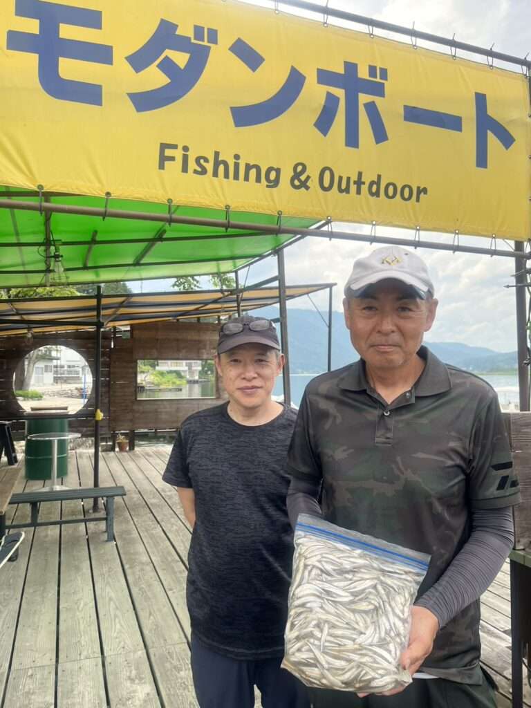 木崎湖ワカサギ釣果情報　7/14