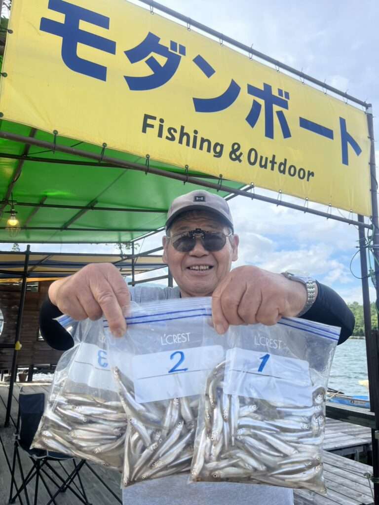 木崎湖ワカサギ釣果情報　7/29