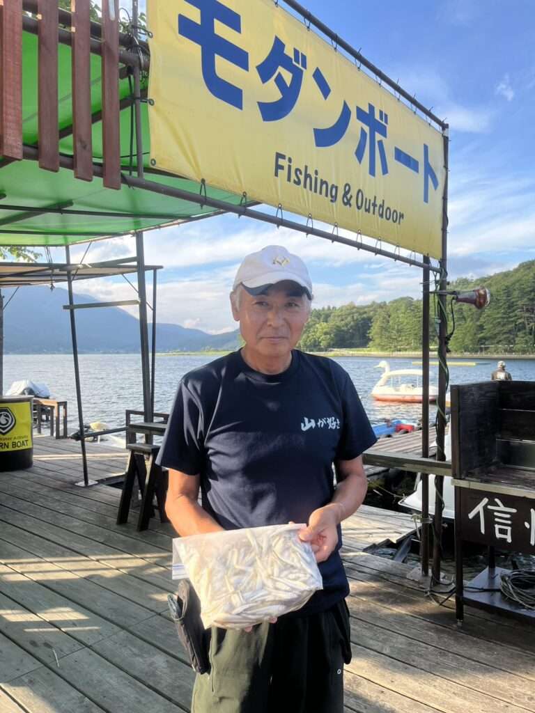木崎湖ワカサギ釣果情報　8/28